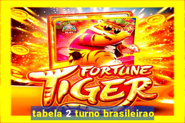 tabela 2 turno brasileirao